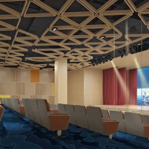 现代学校文化演艺中心3D模型下载